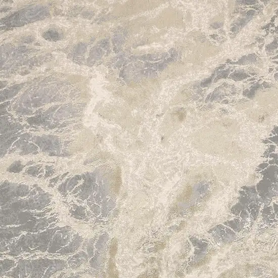 Ivory Tan And Gray Abstract Area Rug Photo 8