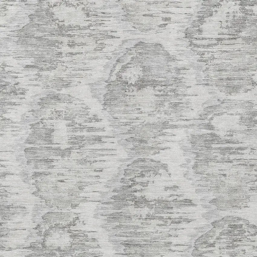 Ivory Silver And Taupe Abstract Washable Indoor Outdoor Area Rug Photo 5