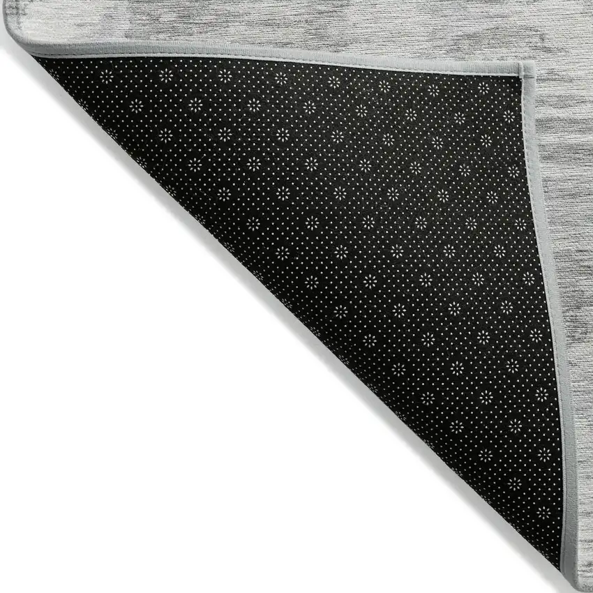Ivory Silver And Taupe Abstract Washable Indoor Outdoor Area Rug Photo 4