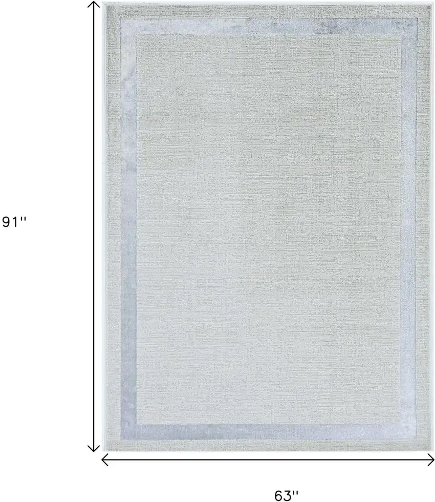 Gray And Ivory Geometric Area Rug Photo 3