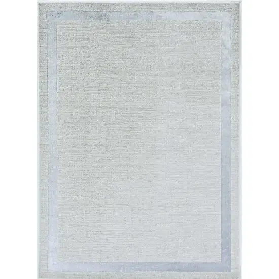 Gray And Ivory Geometric Area Rug Photo 4