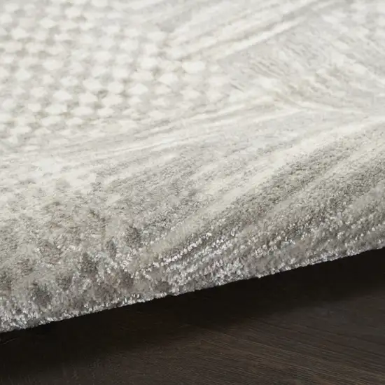 Ivory Silver and Gray Abstract Non Skid Area Rug Photo 7