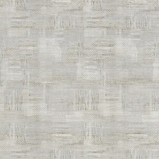 Ivory Silver and Gray Abstract Non Skid Area Rug Photo 7