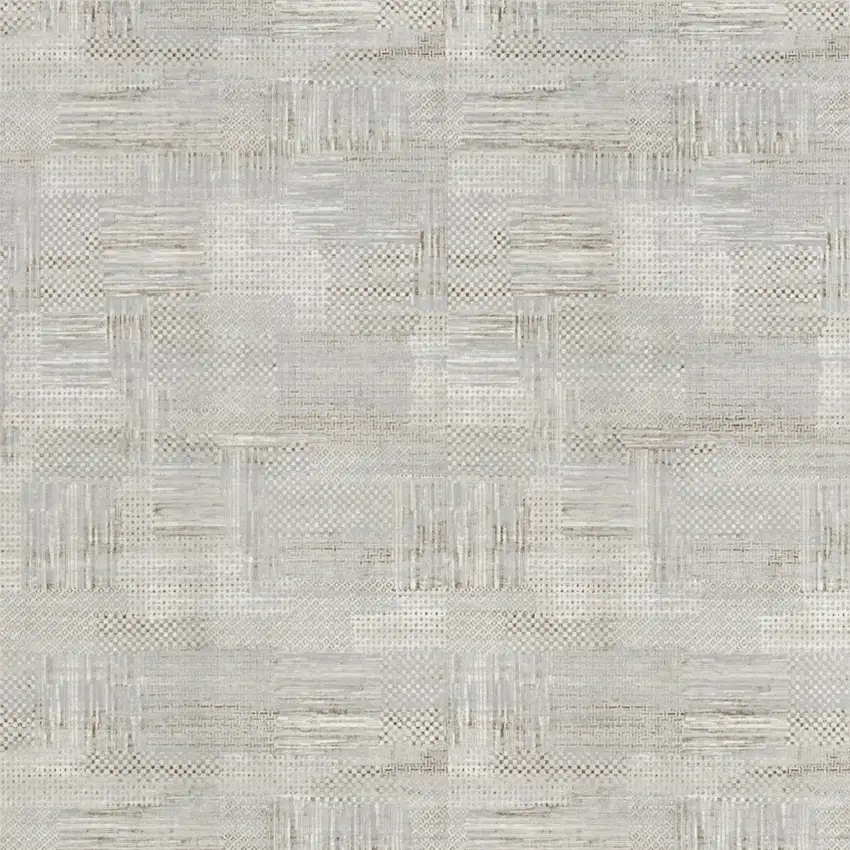 Ivory Silver and Gray Abstract Non Skid Area Rug Photo 7