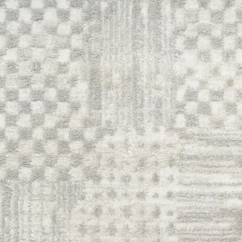 Ivory Silver and Gray Abstract Non Skid Area Rug Photo 7