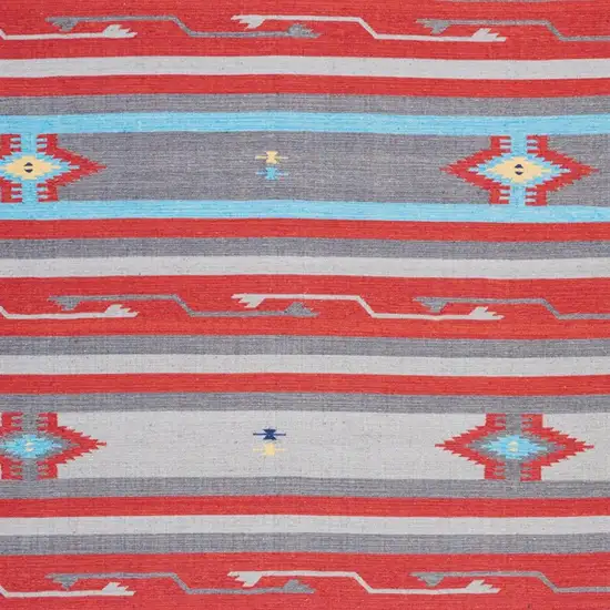 Ivory Southwestern Handmade Area Rug With Fringe Photo 2