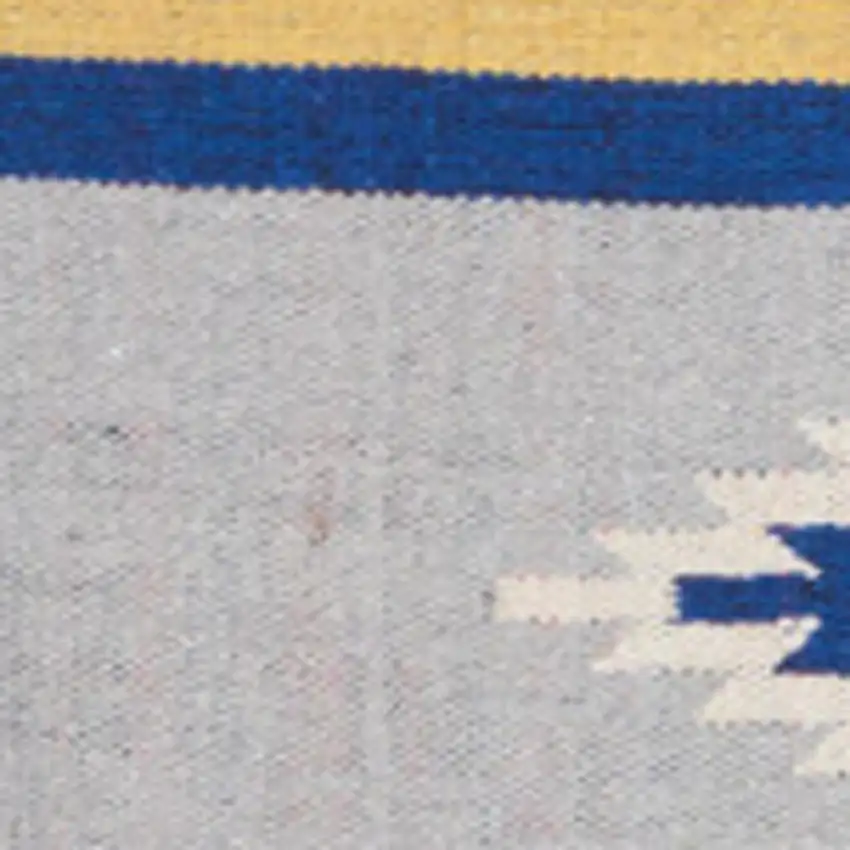 Ivory Southwestern Handmade Area Rug With Fringe Photo 4