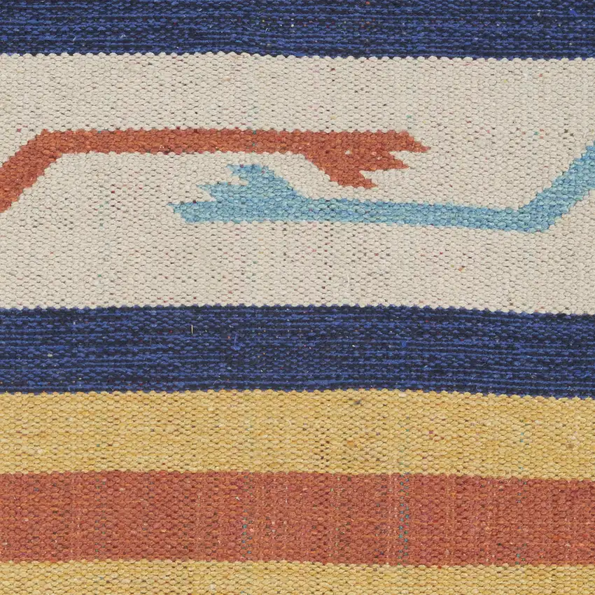 Ivory Southwestern Handmade Area Rug With Fringe Photo 5