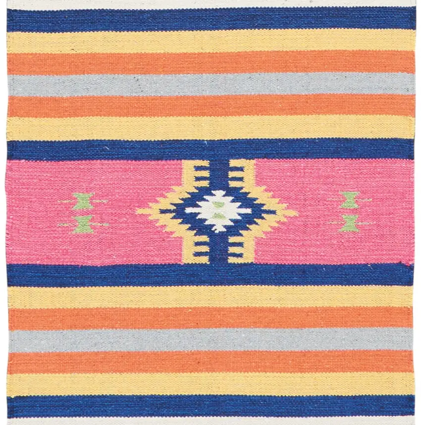 Ivory Southwestern Handmade Runner Rug With Fringe Photo 9