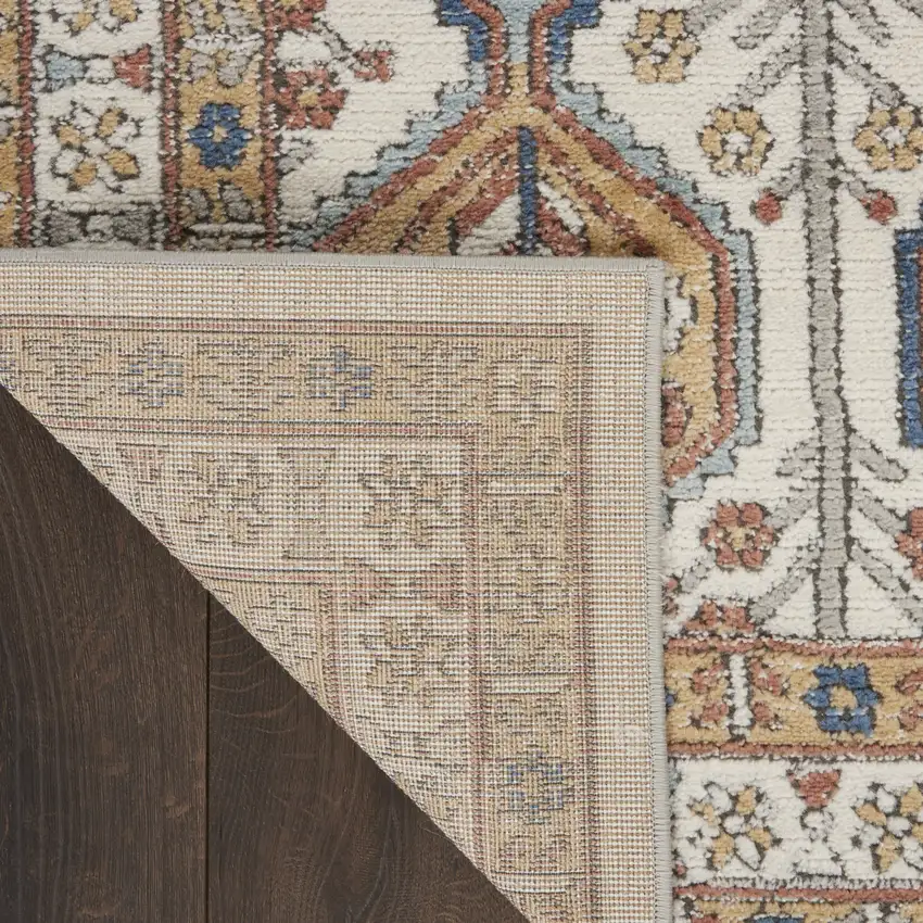 Ivory Southwestern Power Loom Non Skid Area Rug Photo 9