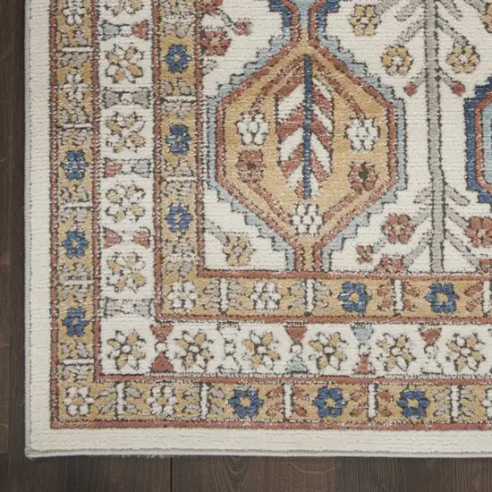Ivory Southwestern Power Loom Non Skid Area Rug Photo 8