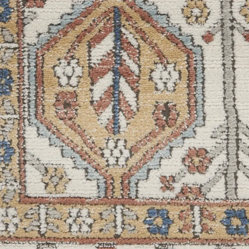 Ivory Southwestern Power Loom Non Skid Area Rug Photo 9