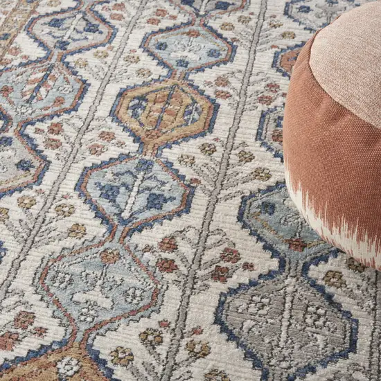 Ivory Southwestern Power Loom Non Skid Area Rug Photo 8