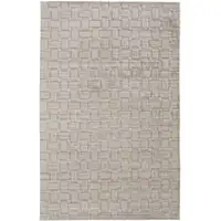 Photo of Ivory Striped Hand Woven Area Rug