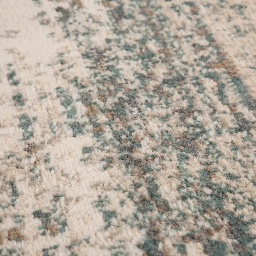 Ivory Striped Power Loom Area Rug Photo 9