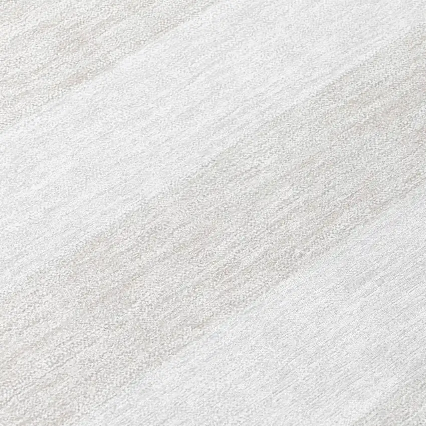 Ivory Striped Washable Indoor Outdoor Area Rug Photo 6