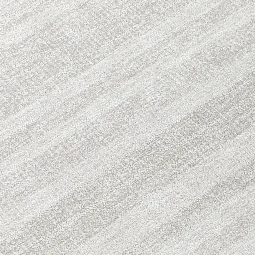 Ivory Striped Washable Indoor Outdoor Area Rug Photo 6