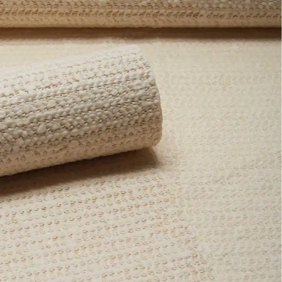 Ivory Striped Weave Non Slip Rug Pad Photo 3