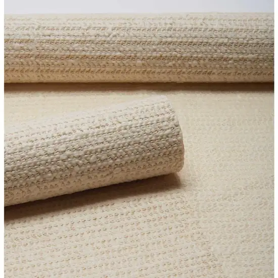 Ivory Striped Weave Non Slip Rug Pad Photo 2
