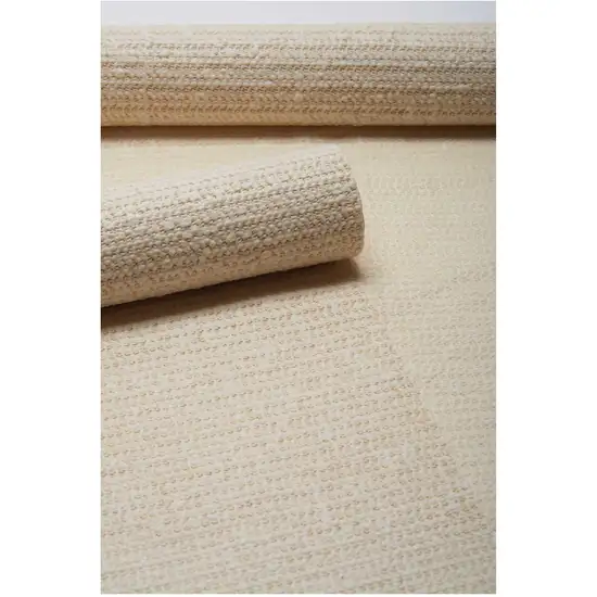 Ivory Striped Weave Non Slip Rug Pad Photo 1