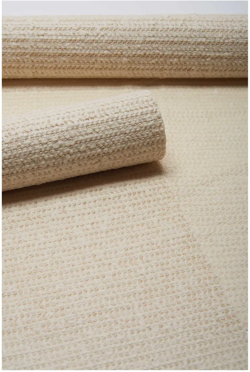 Ivory Striped Weave Non Slip Rug Pad Photo 1