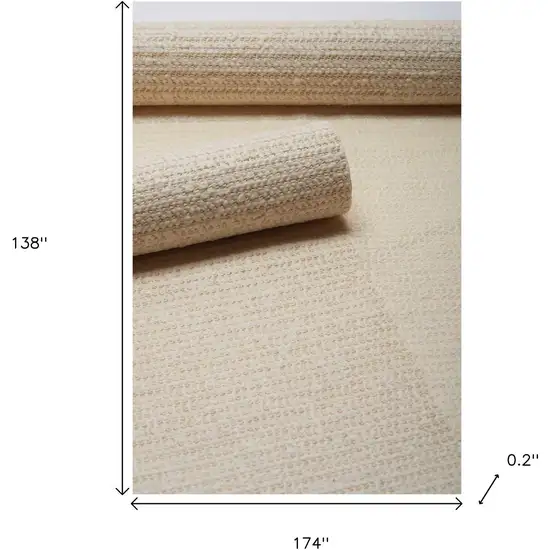 Ivory Striped Weave Non Slip Rug Pad Photo 5