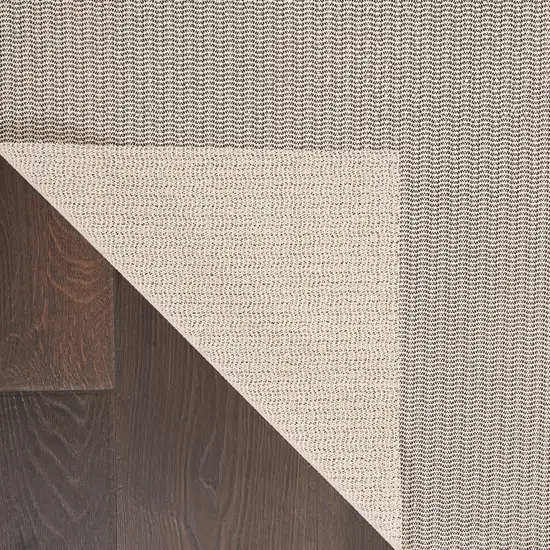 Ivory Striped Weave Non Slip Rug Pad Photo 6