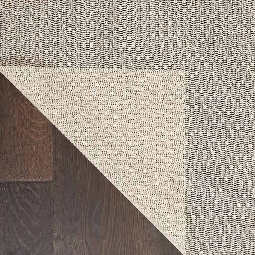 Ivory Striped Weave Non Slip Rug Pad Photo 6