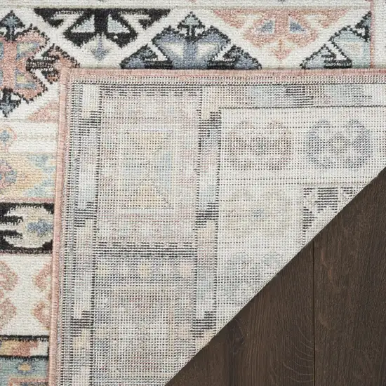 Ivory Tan And Black Geometric Flatweave Area Rug Photo 9
