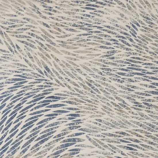 Ivory Tan And Blue Abstract Area Rug Photo 7