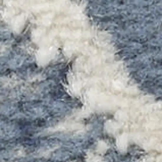 Ivory Tan And Blue Abstract Area Rug Photo 2
