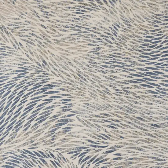 Ivory Tan And Blue Abstract Area Rug Photo 8