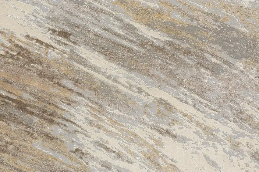 Ivory Tan And Brown Abstract Area Rug Photo 7