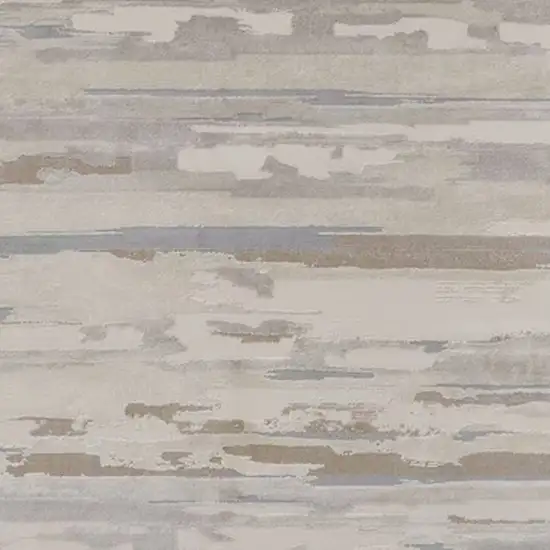 Brown Ivory And Tan Abstract Distressed Area Rug Photo 6