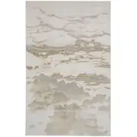 Photo of Ivory Tan And Gray Abstract Area Rug