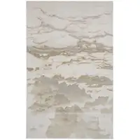 Photo of Ivory Tan And Gray Abstract Area Rug