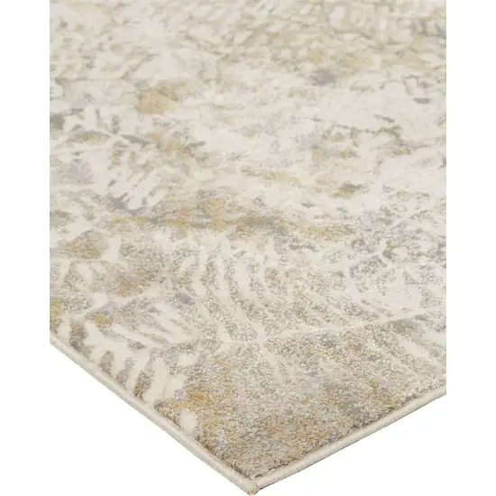 Gray Ivory And Tan Abstract Area Rug Photo 4