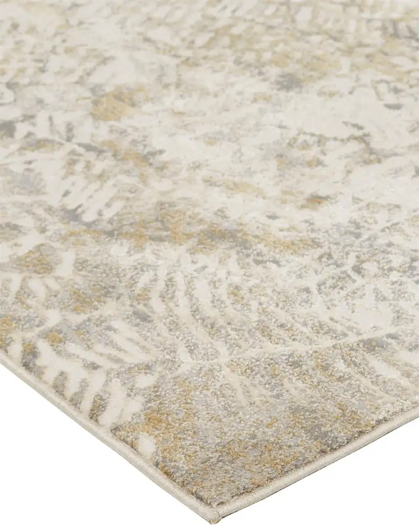 Gray Ivory And Tan Abstract Area Rug Photo 4