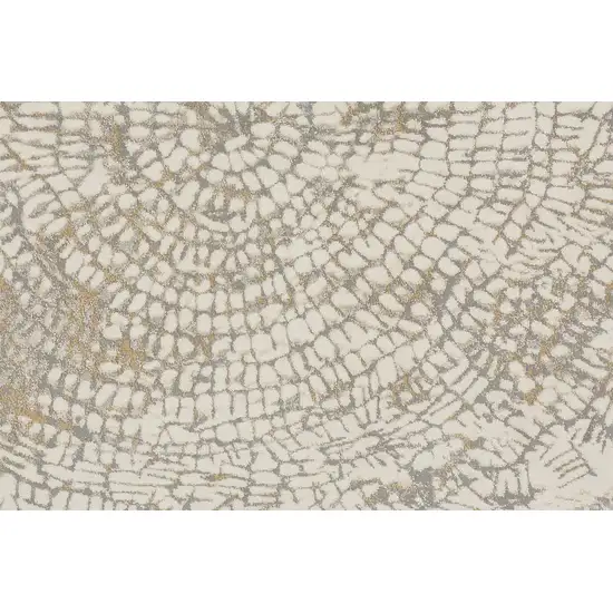 Gray Ivory And Tan Abstract Area Rug Photo 8