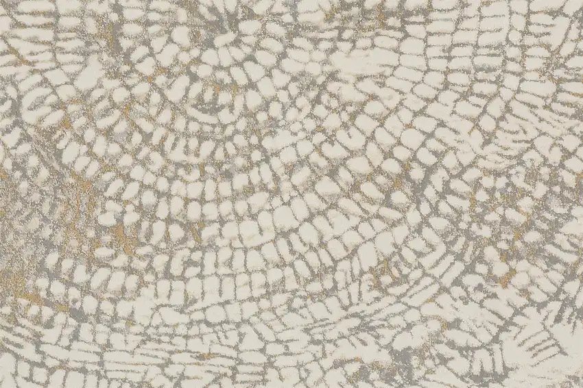 Ivory Tan And Gray Abstract Area Rug Photo 7