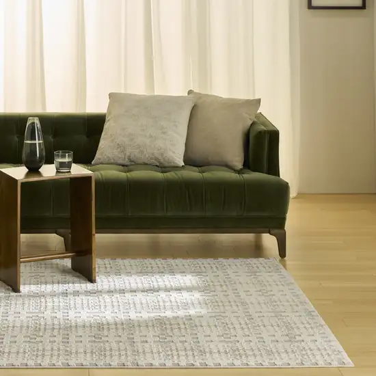 Ivory Tan And Gray Geometric Area Rug Photo 3