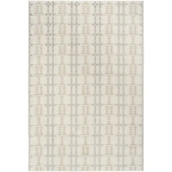 Ivory Tan And Gray Geometric Area Rug Photo 6