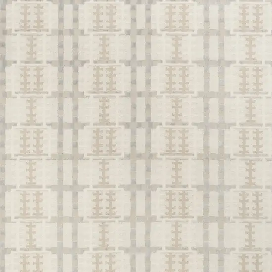 Ivory Tan And Gray Geometric Area Rug Photo 7
