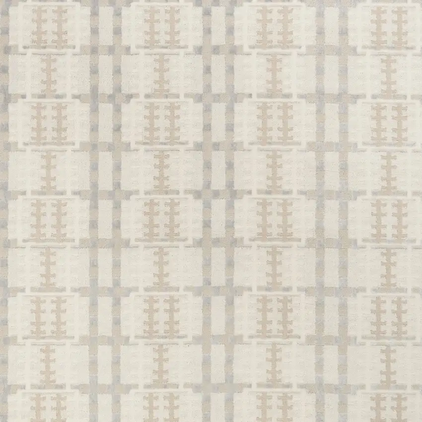 Ivory Tan And Gray Geometric Area Rug Photo 7