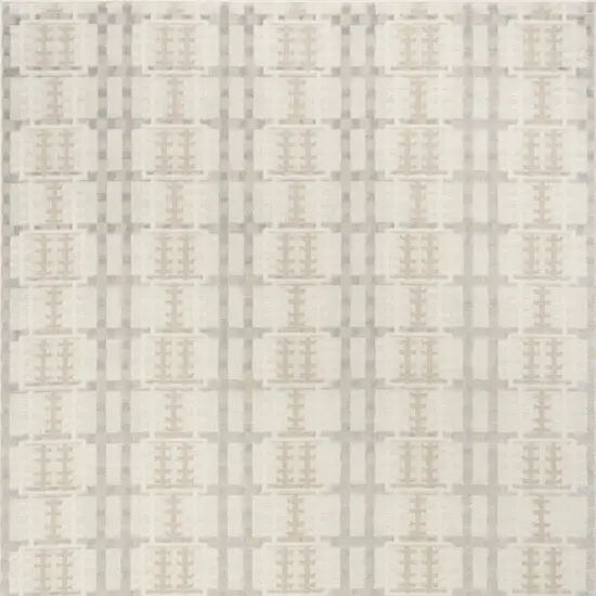Ivory Tan And Gray Geometric Area Rug Photo 8