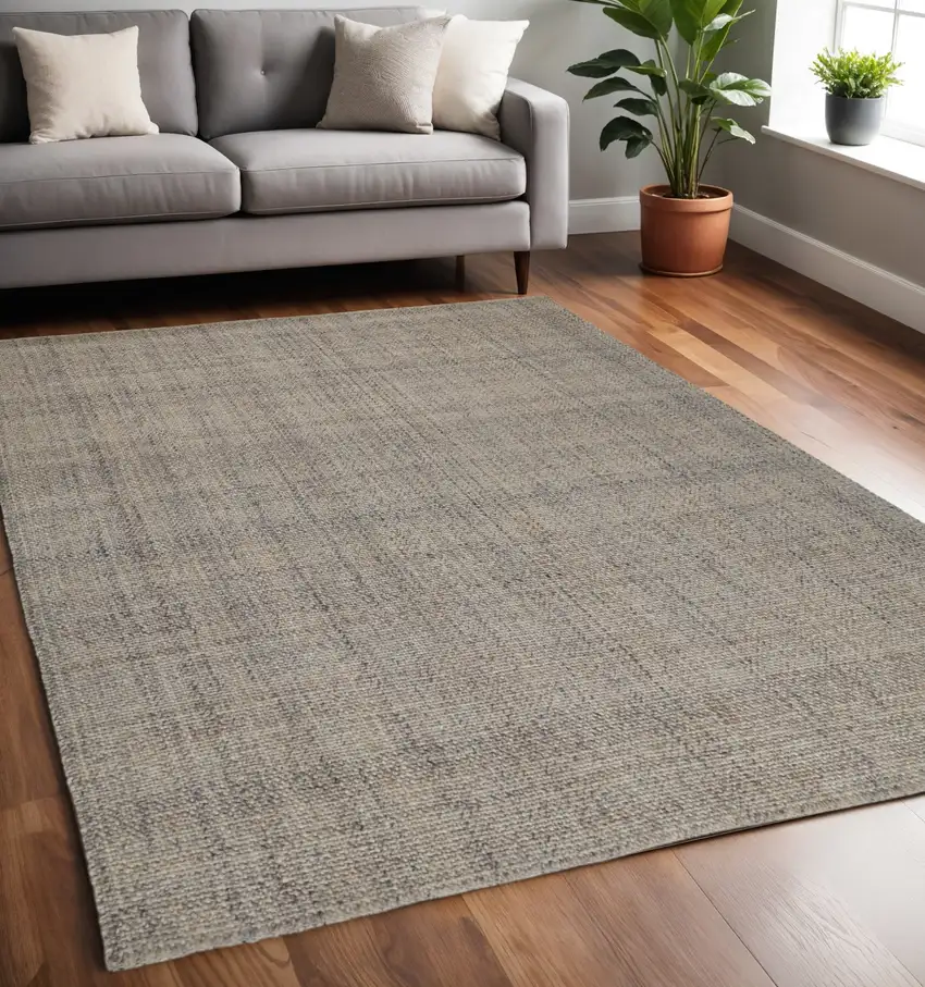 Gray Ivory And Tan Hand Woven Area Rug Photo 1