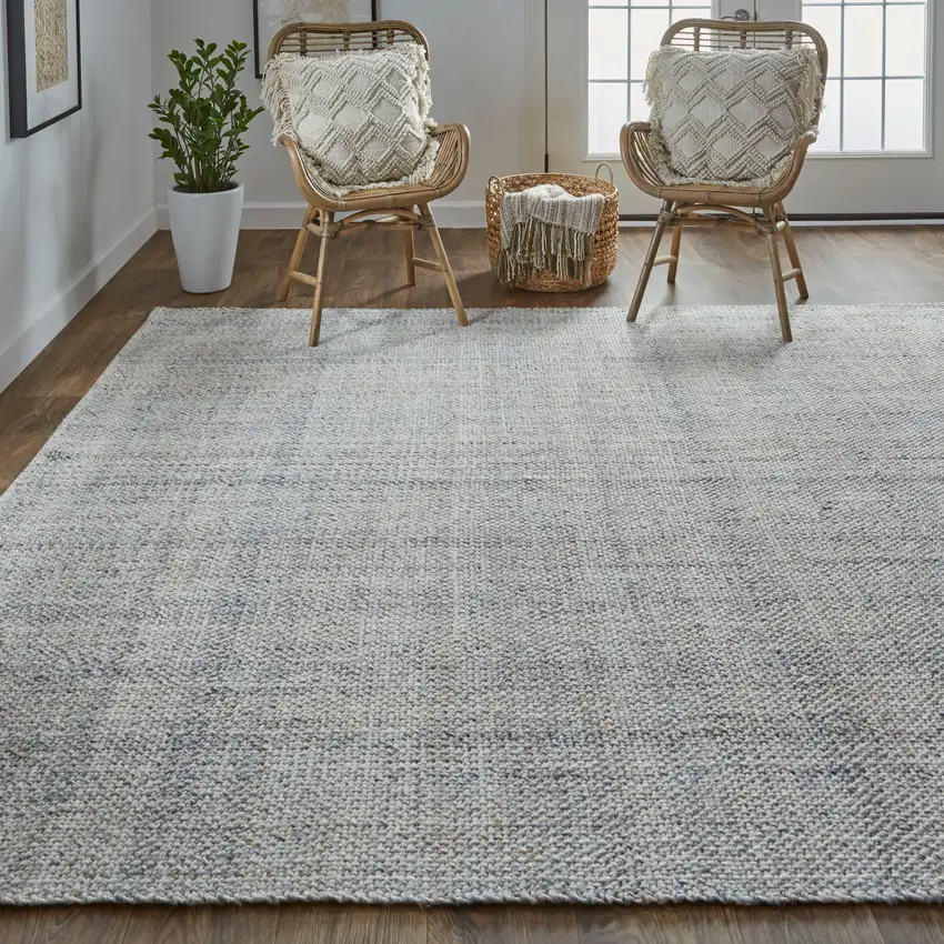 Ivory Tan And Gray Hand Woven Area Rug Photo 7