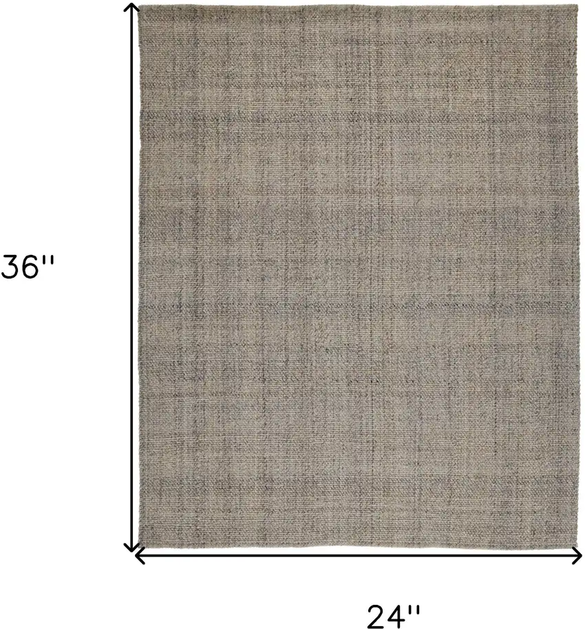 Ivory Tan And Gray Hand Woven Area Rug Photo 9