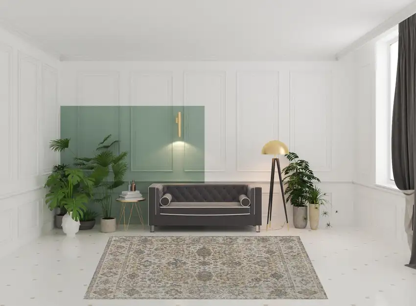 Ivory Tan And Gray Power Loom Area Rug Photo 2