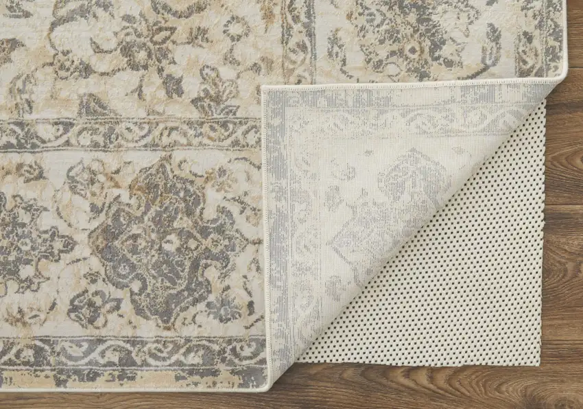 Ivory Tan And Gray Power Loom Area Rug Photo 4